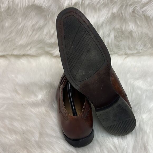 Collection by Michael Strahan Brown Leather Dress Shoes Size‎ 10 B27